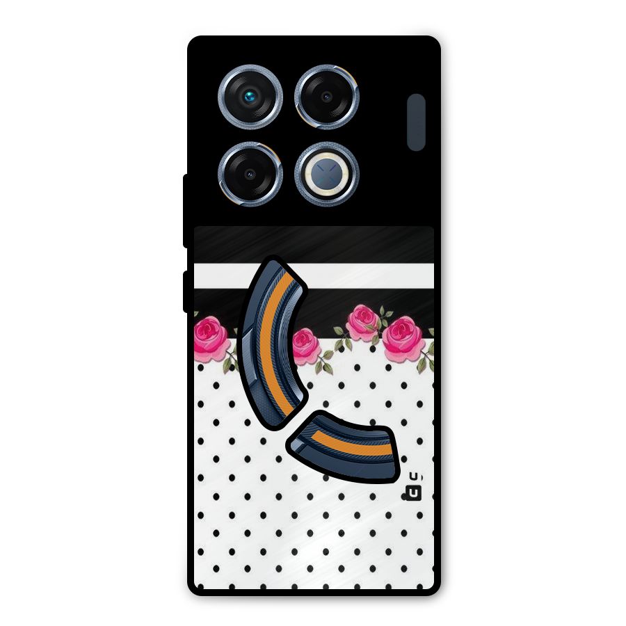 Dots Roses Stripes Metal Back Case for Infinix GT 20 Pro
