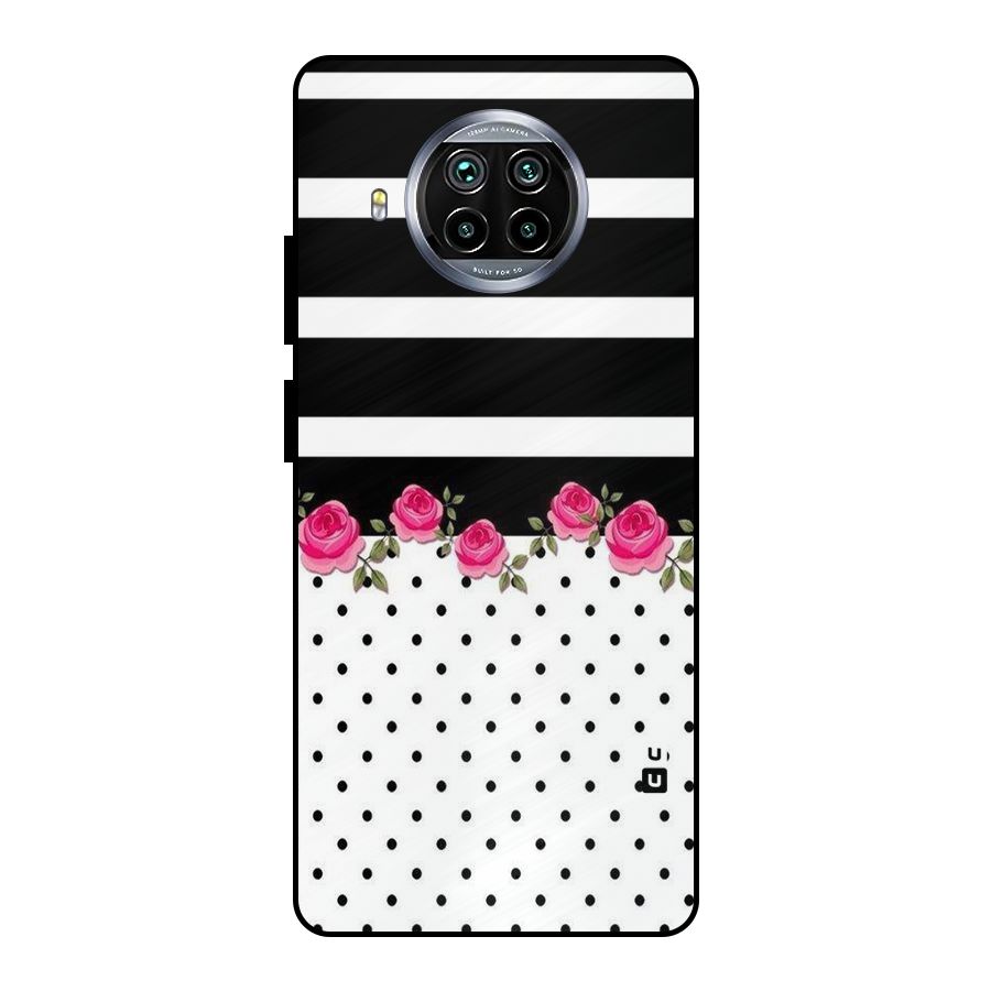 Dots Roses Stripes Metal Back Case for Mi 10i