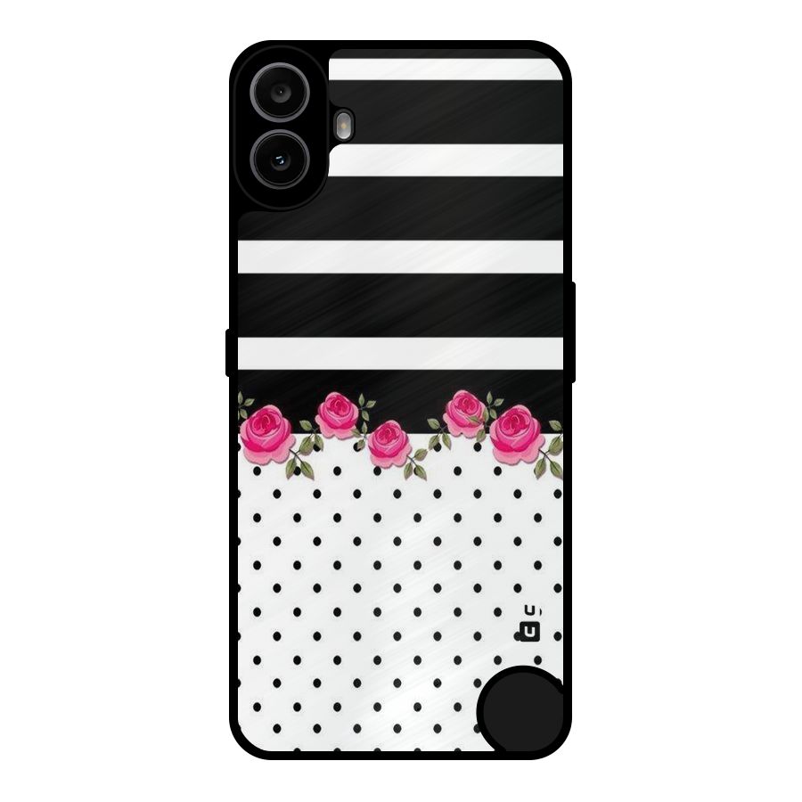 Dots Roses Stripes Metal Back Case for Nothing CMF Phone 1