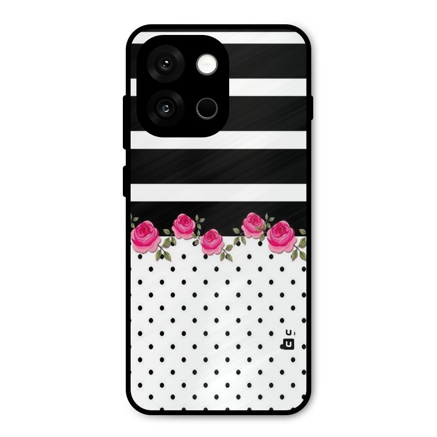 Dots Roses Stripes Metal Back Case for OnePlus 13s