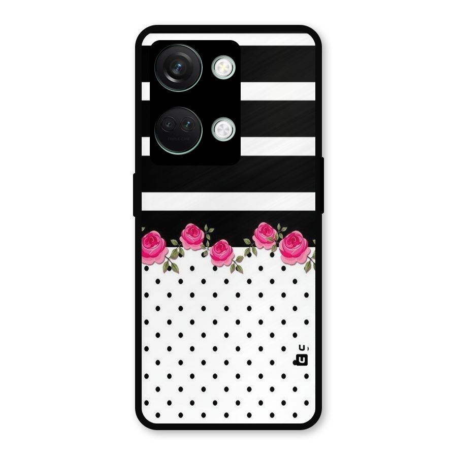 Dots Roses Stripes Metal Back Case for OnePlus Nord 3