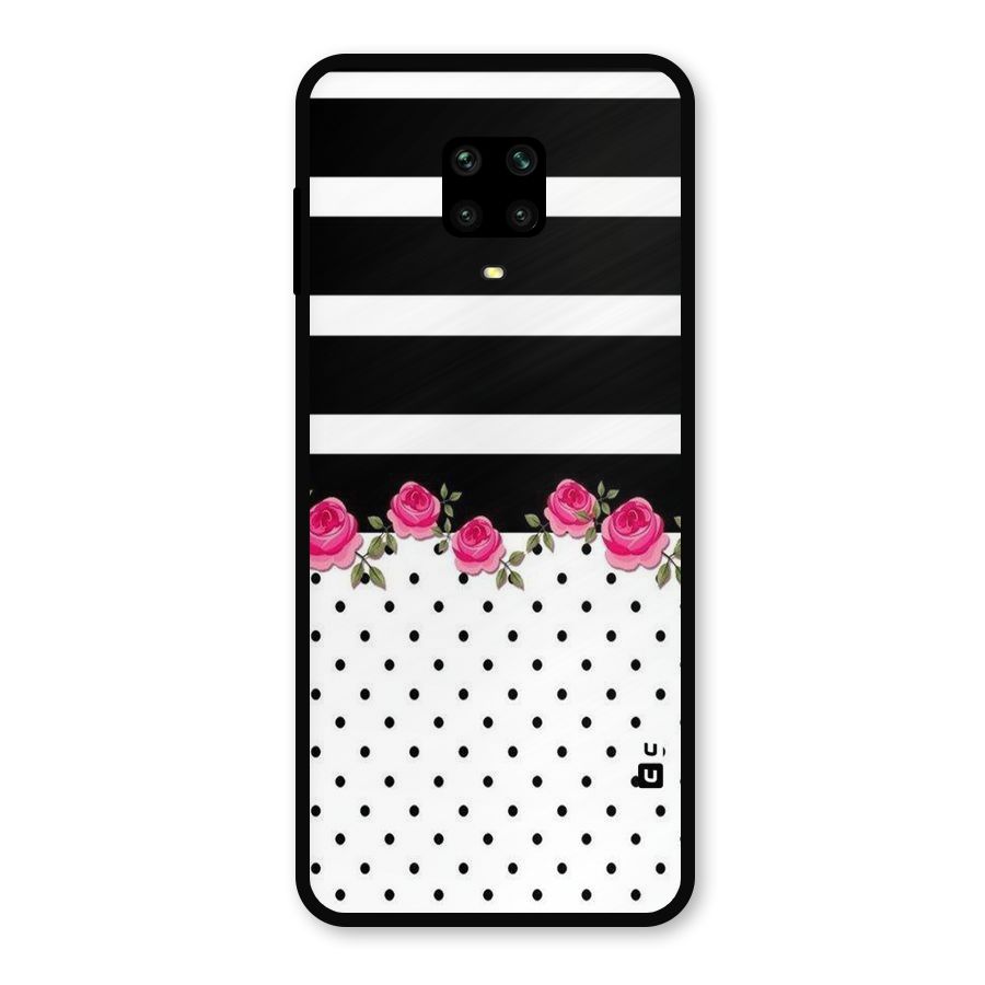 Dots Roses Stripes Metal Back Case for Poco M2 Pro