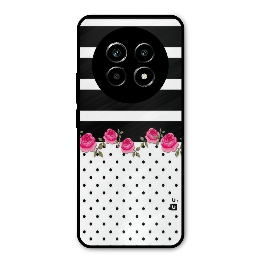 Dots Roses Stripes Metal Back Case for Realme 13 Pro