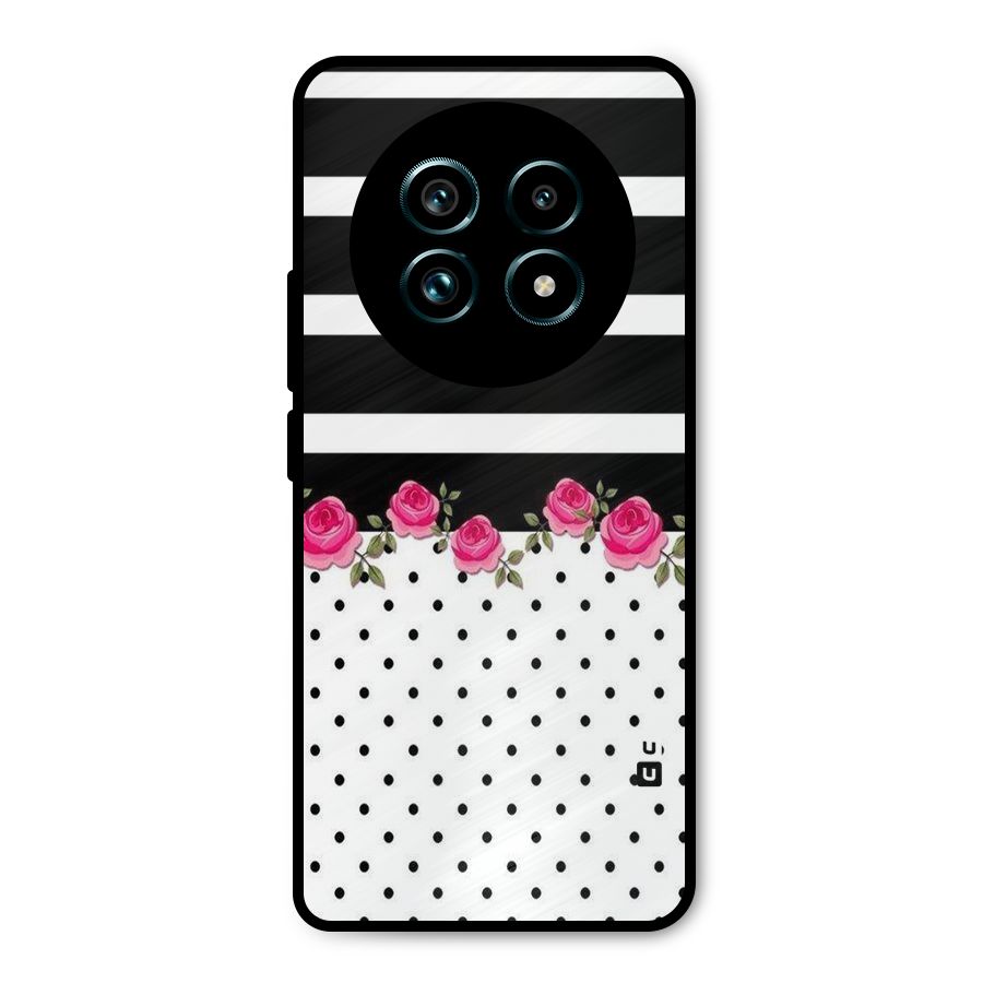 Dots Roses Stripes Metal Back Case for Realme 13 Pro Plus