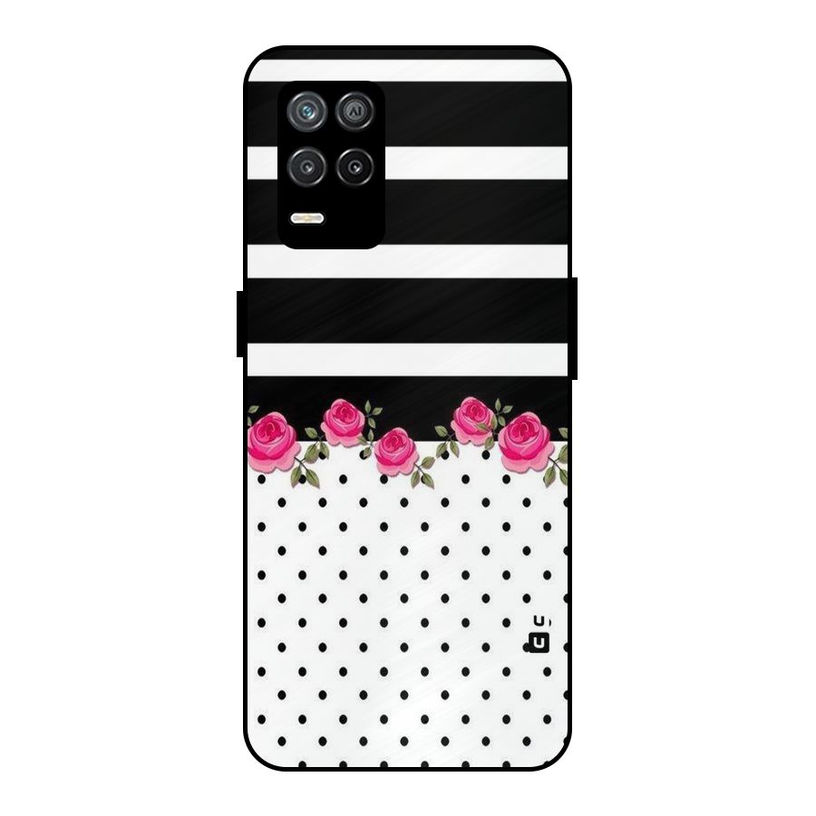 Dots Roses Stripes Metal Back Case for Realme 9 5G