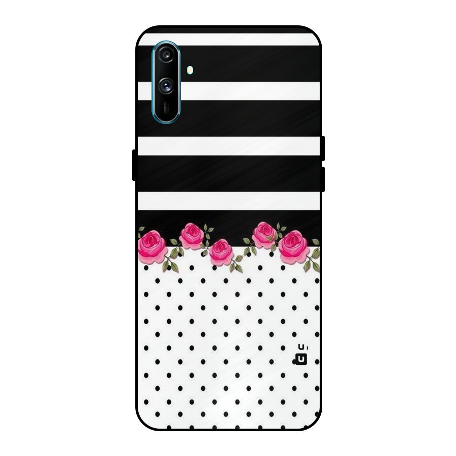 Dots Roses Stripes Metal Back Case for Realme C3