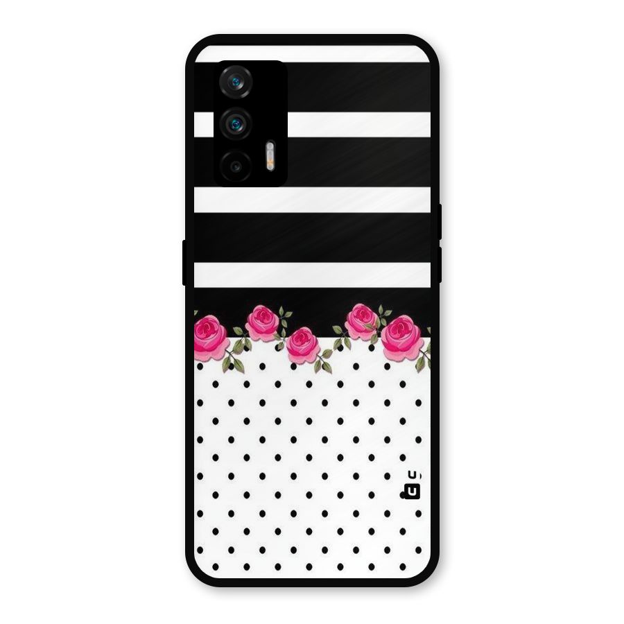 Dots Roses Stripes Metal Back Case for Realme GT 5G