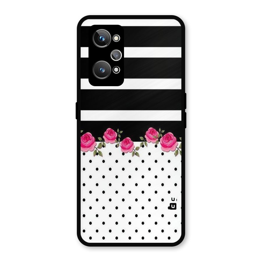 Dots Roses Stripes Metal Back Case for Realme GT Neo2