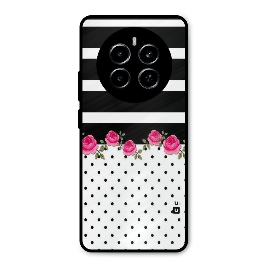 Dots Roses Stripes Metal Back Case for Realme P1