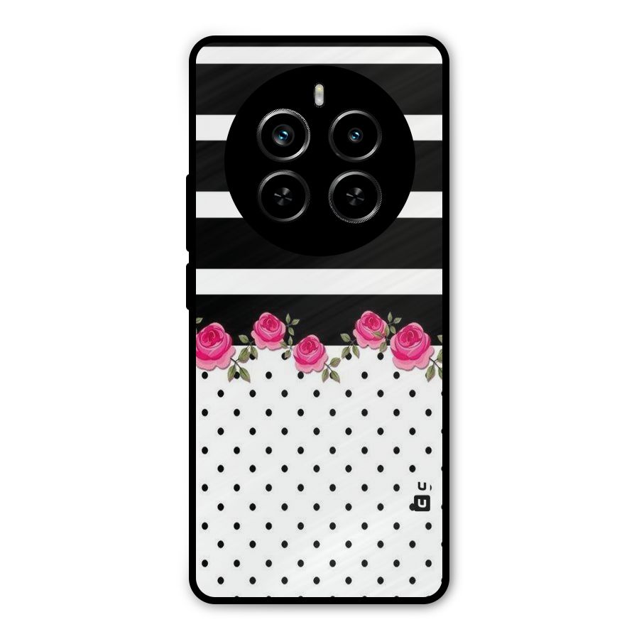 Dots Roses Stripes Metal Back Case for Realme P1 Pro