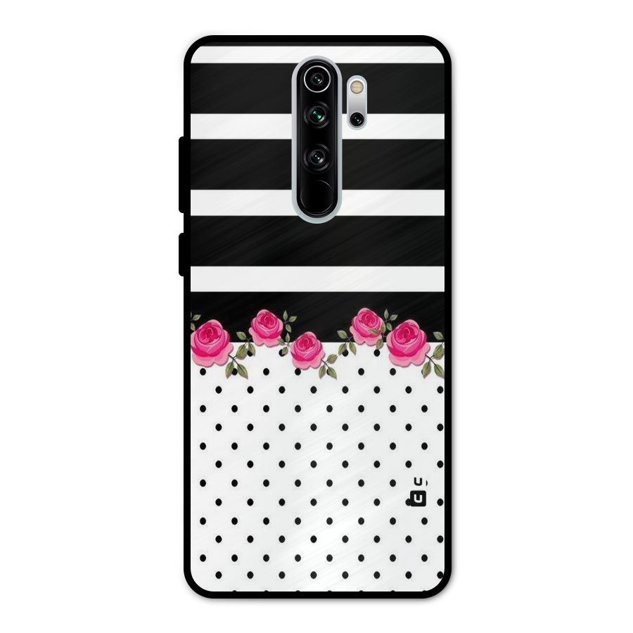 Dots Roses Stripes Metal Back Case for Redmi Note 8 Pro