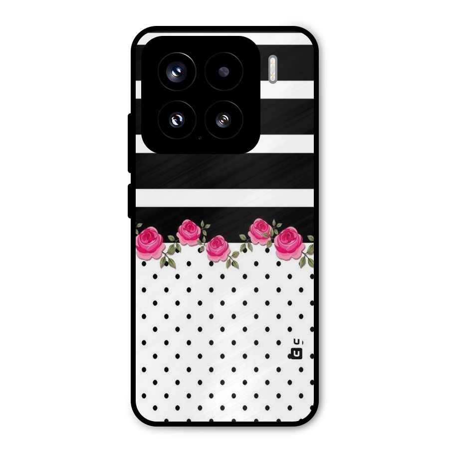 Dots Roses Stripes Metal Back Case for Xiaomi 15