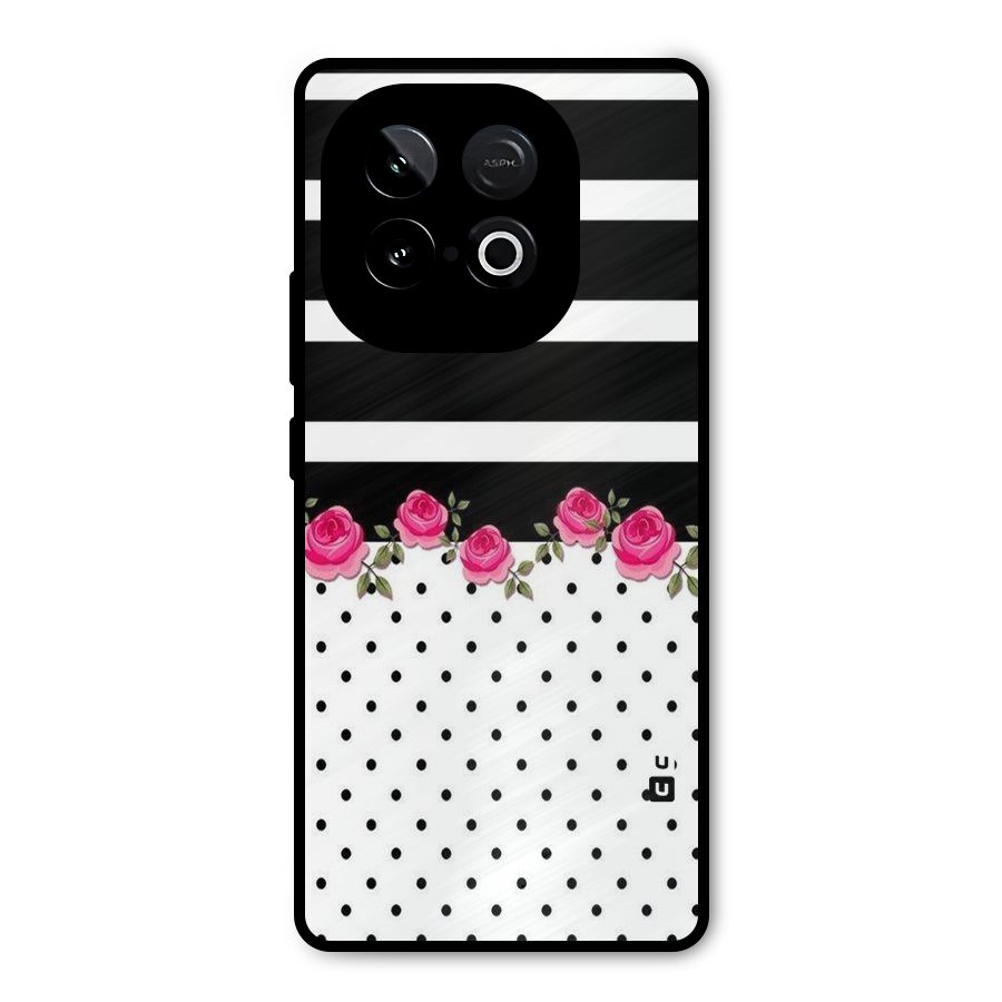 Dots Roses Stripes Metal Back Case for iQOO Neo 10