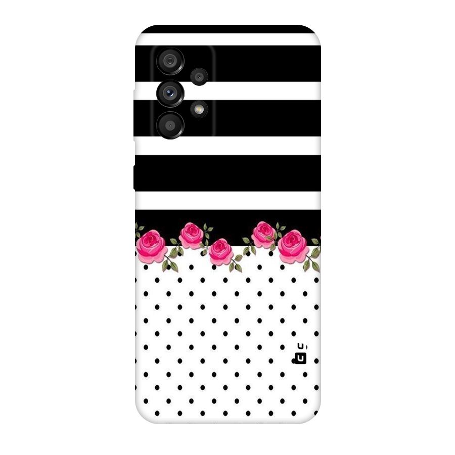 Dots Roses Stripes Original Polycarbonate Back Case for Galaxy A73 5G