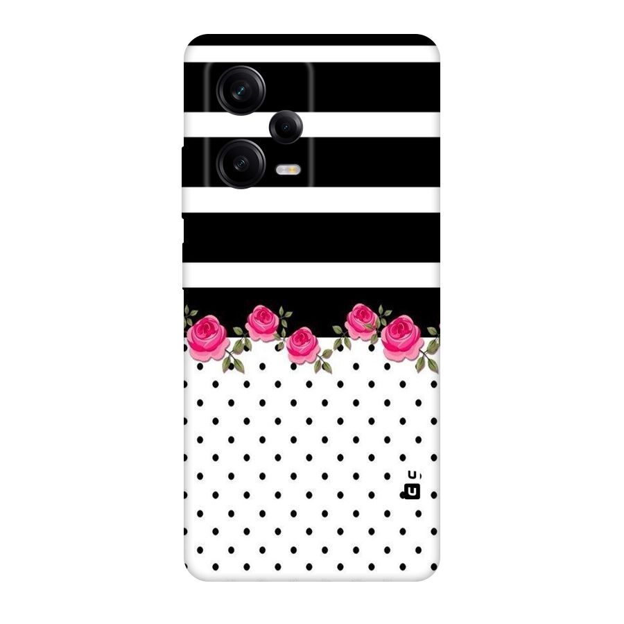Dots Roses Stripes Original Polycarbonate Back Case for Redmi Note 12 Pro