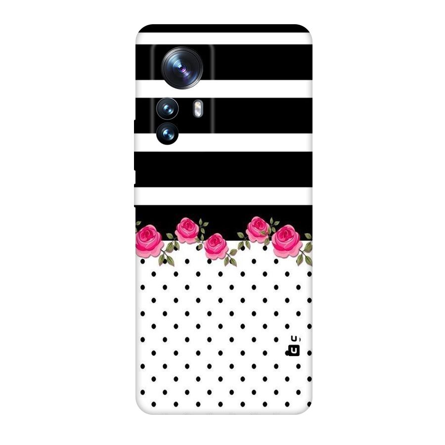 Dots Roses Stripes Original Polycarbonate Back Case for Xiaomi 12 Pro