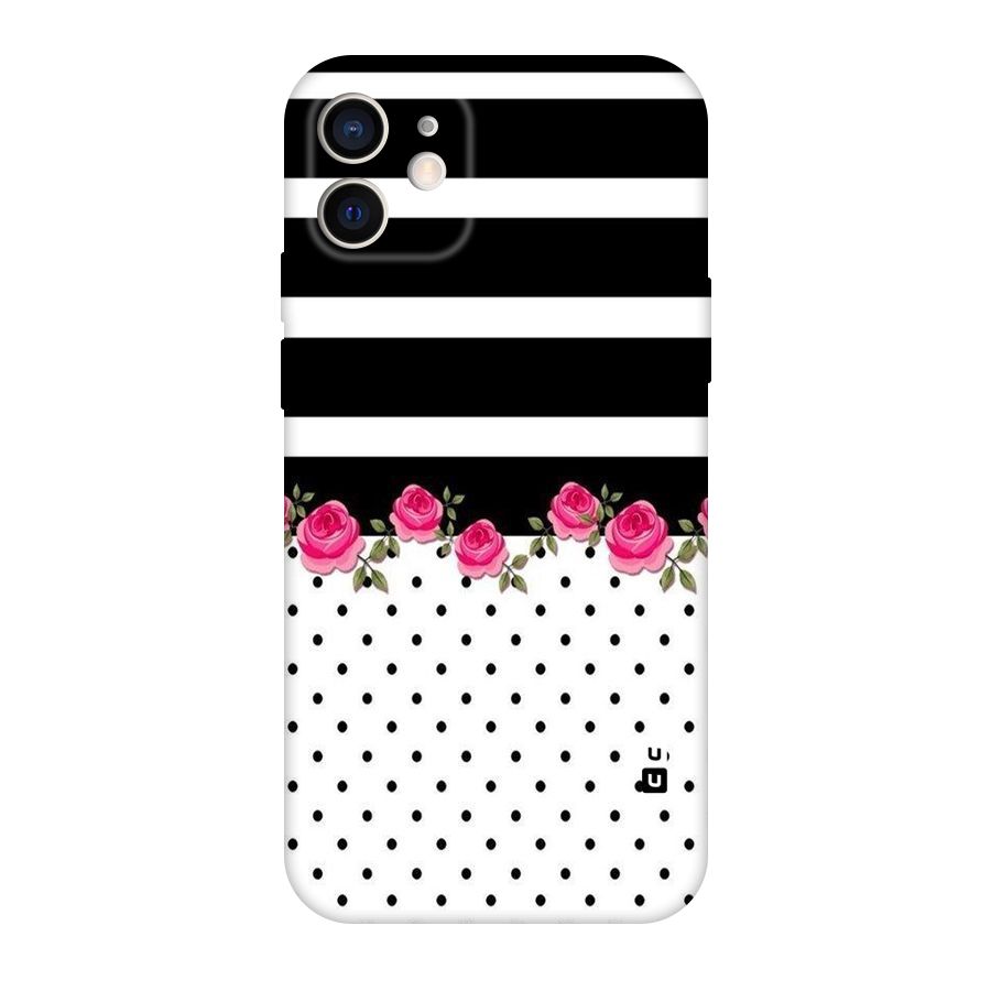Dots Roses Stripes Original Polycarbonate Back Case for iPhone 12