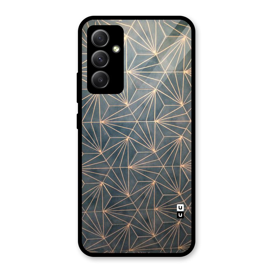 Dotted Lines Pattern Glass Back Case for Galaxy A34