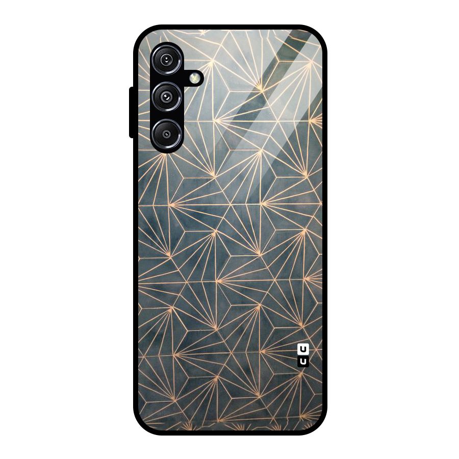Dotted Lines Pattern Glass Back Case for Galaxy M34 5G