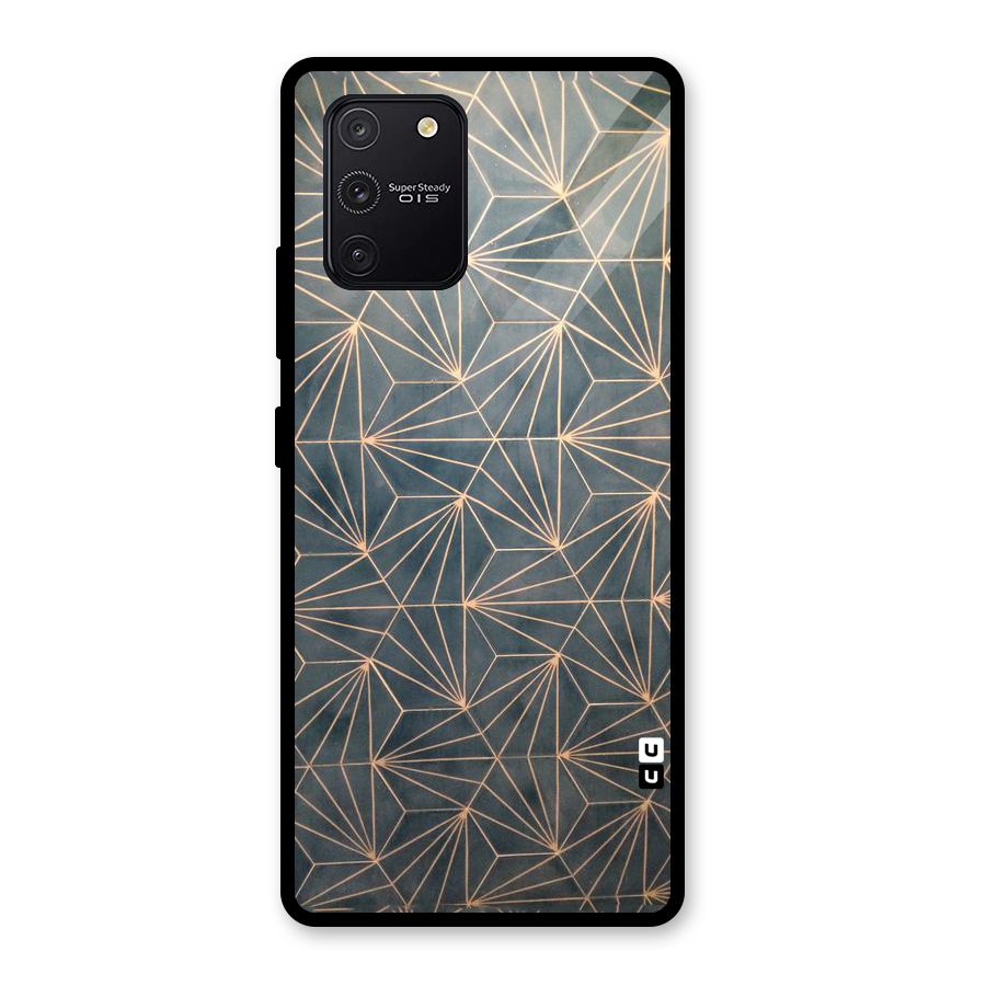 Dotted Lines Pattern Glass Back Case for Galaxy S10 Lite