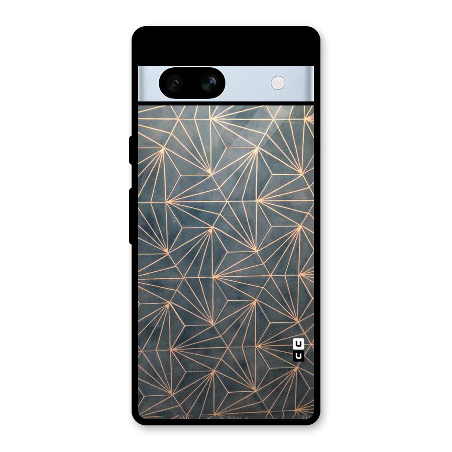 Dotted Lines Pattern Glass Back Case for Google Pixel 7a
