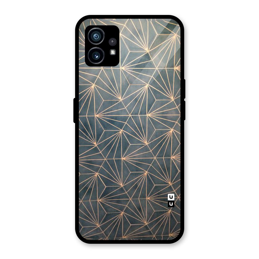Dotted Lines Pattern Glass Back Case for Nothing Phone 1