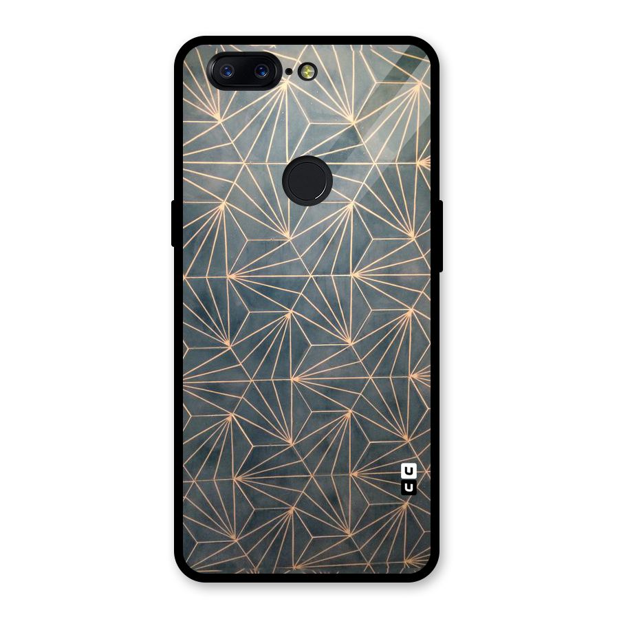 Dotted Lines Pattern Glass Back Case for OnePlus 5T