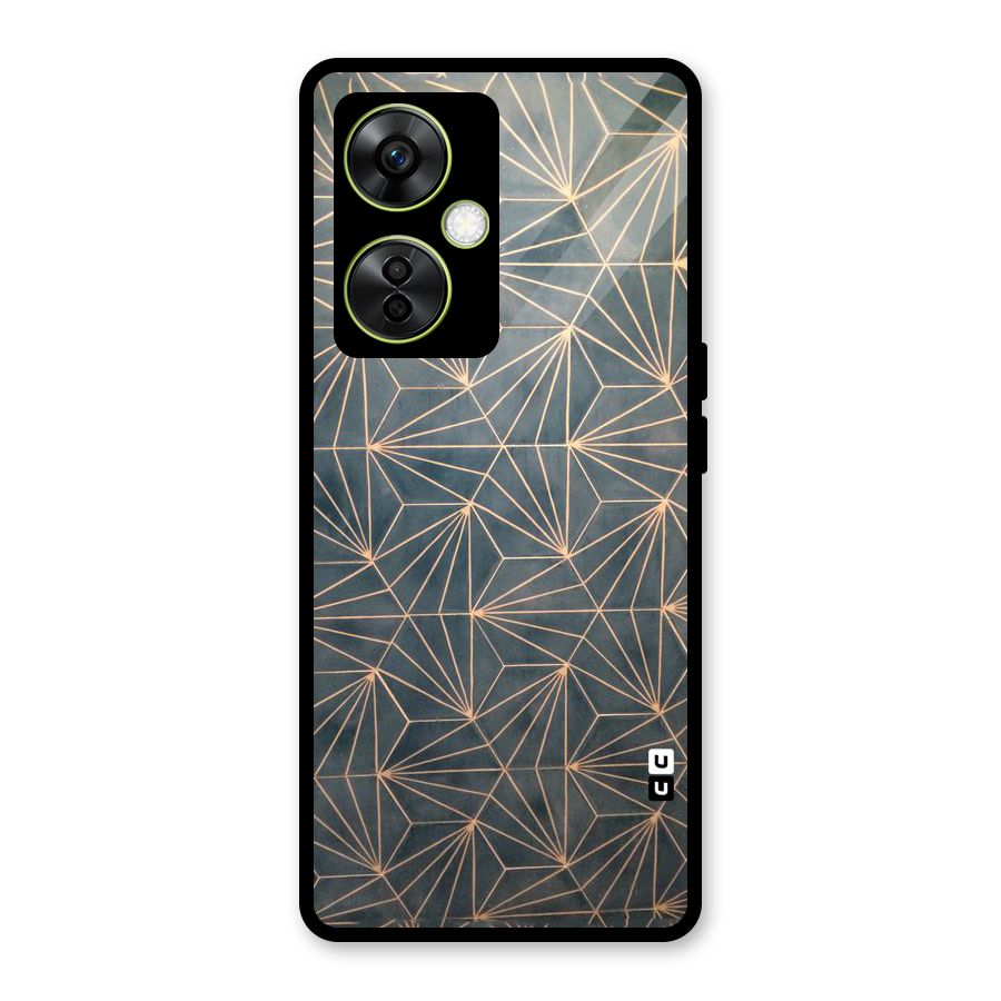 Dotted Lines Pattern Glass Back Case for OnePlus Nord CE 3 Lite
