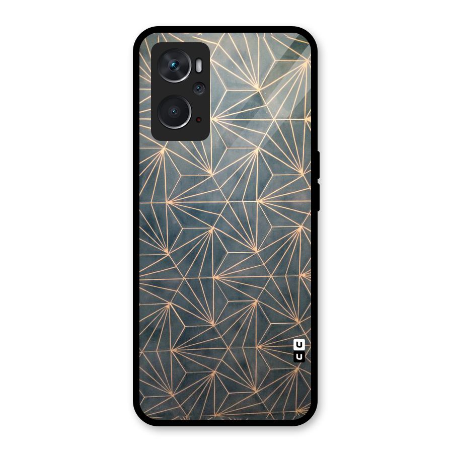 Dotted Lines Pattern Glass Back Case for Oppo K10 4G
