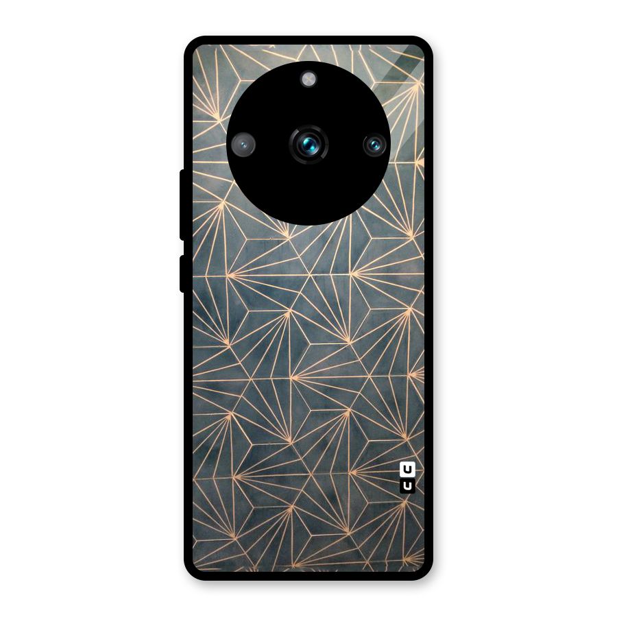 Dotted Lines Pattern Glass Back Case for Realme 11 Pro Plus