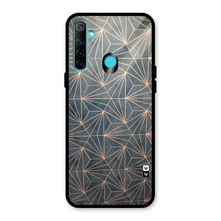 Dotted Lines Pattern Glass Back Case for Realme Narzo 10