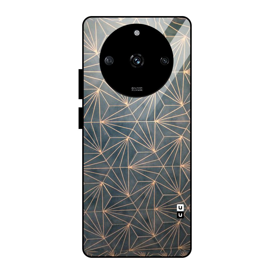 Dotted Lines Pattern Glass Back Case for Realme Narzo 60 5G