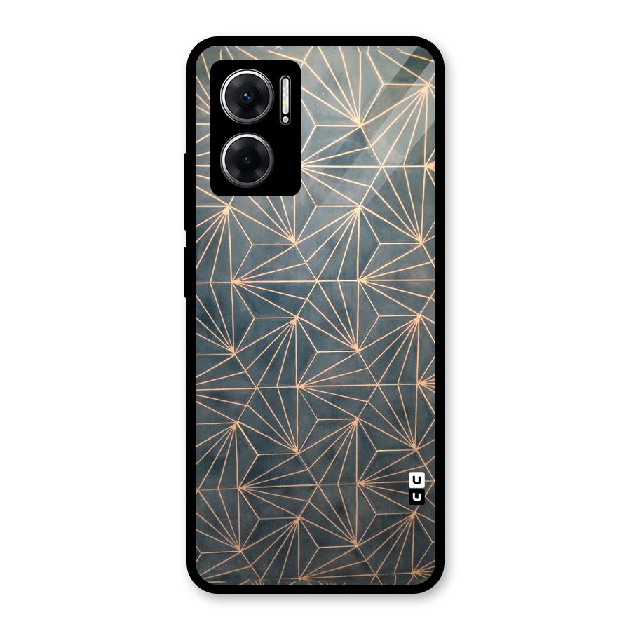 Dotted Lines Pattern Glass Back Case for Redmi 11 Prime 5G