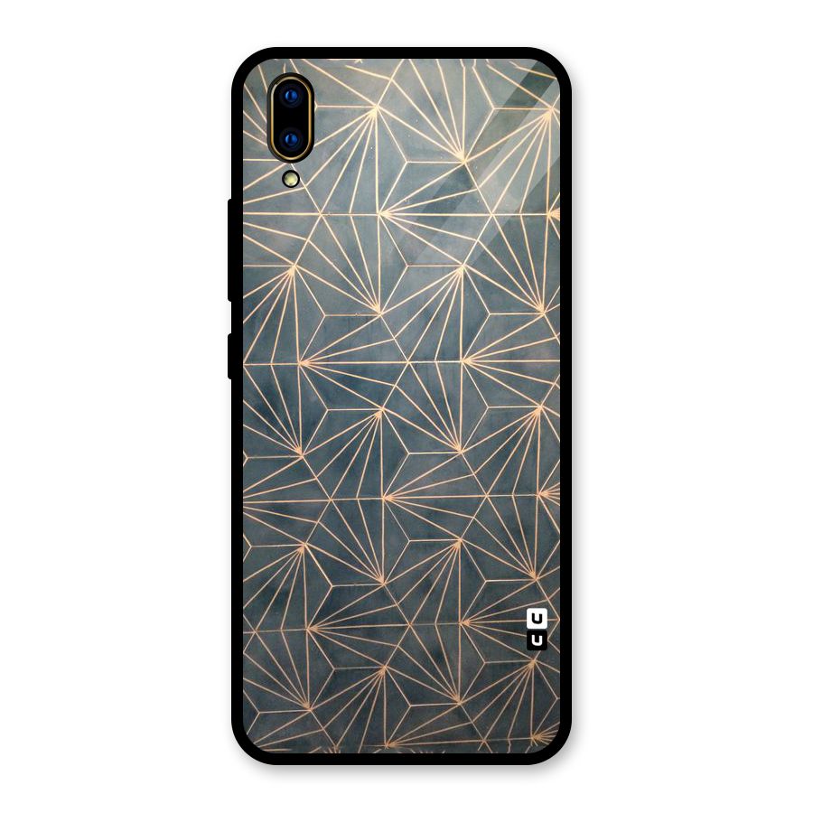 Dotted Lines Pattern Glass Back Case for Vivo V11 Pro