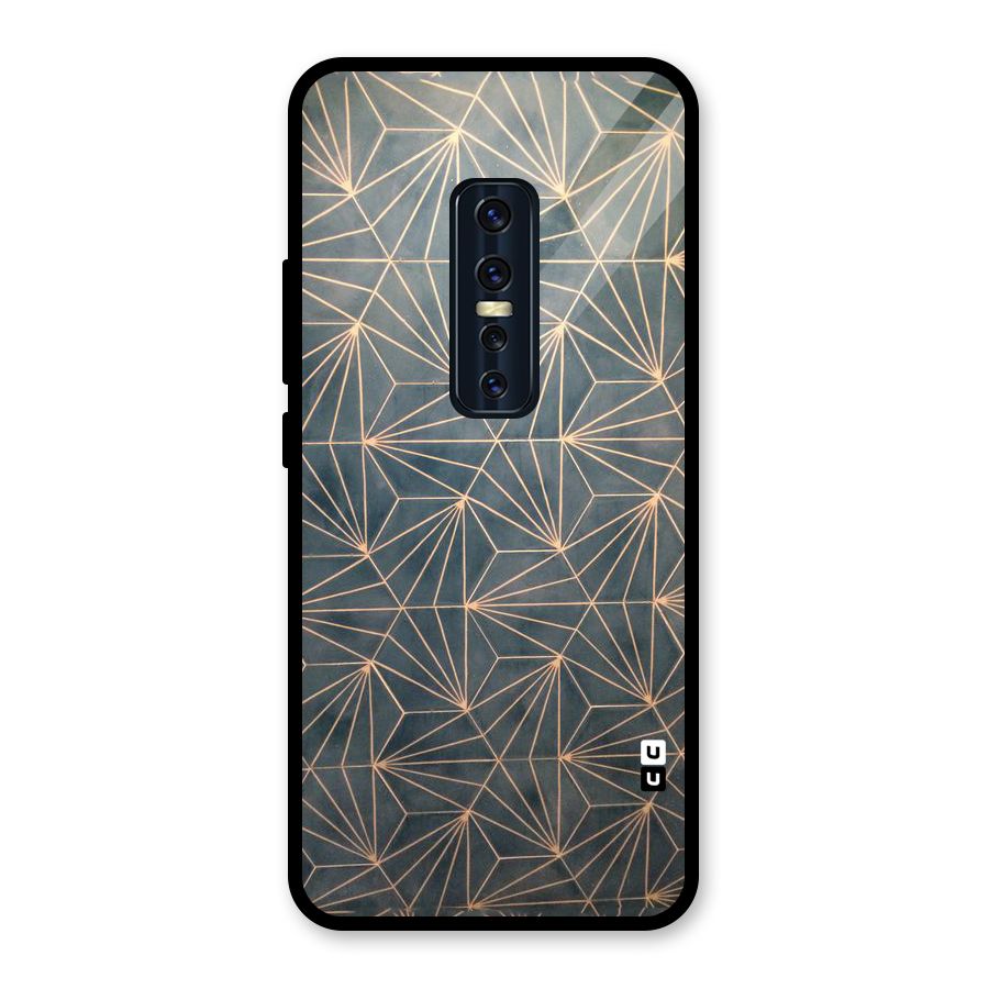 Dotted Lines Pattern Glass Back Case for Vivo V17 Pro