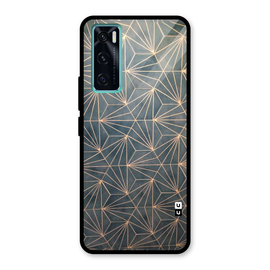 Dotted Lines Pattern Glass Back Case for Vivo V20 SE