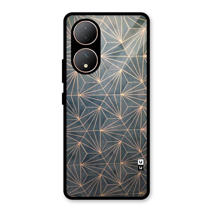 Dotted Lines Pattern Glass Back Case for Vivo Y100A