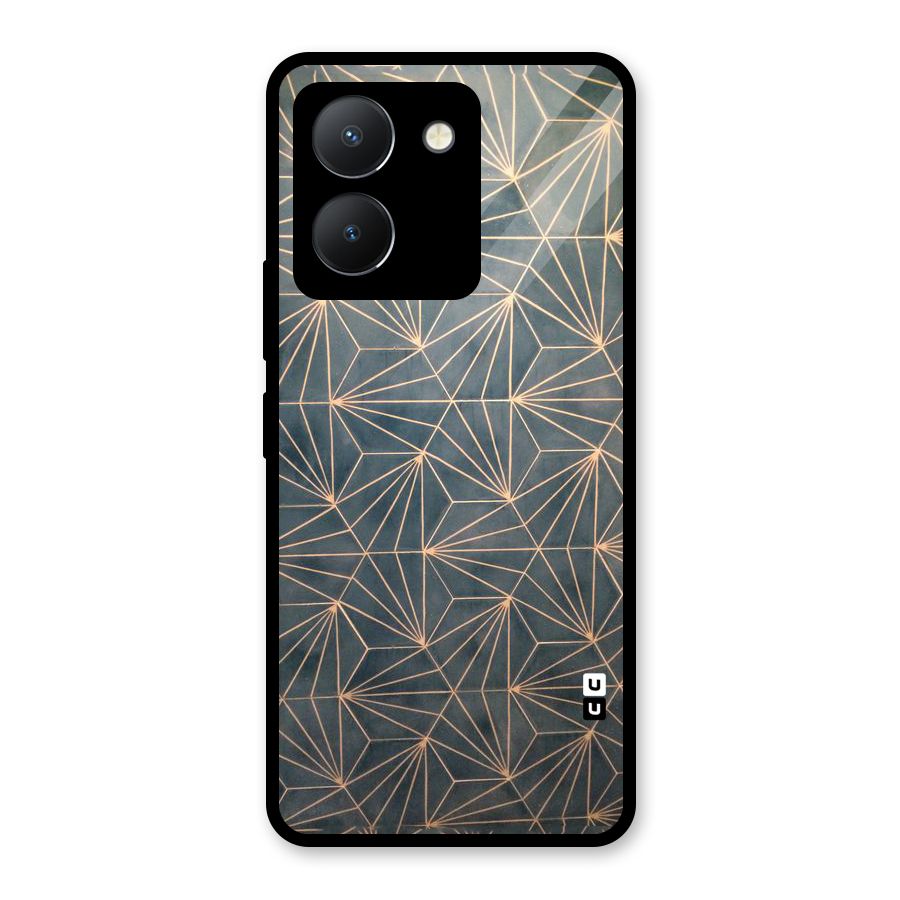 Dotted Lines Pattern Glass Back Case for Vivo Y36