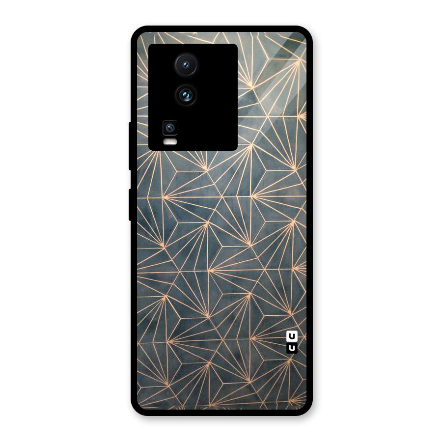 Dotted Lines Pattern Glass Back Case for Vivo iQOO Neo 7 Pro