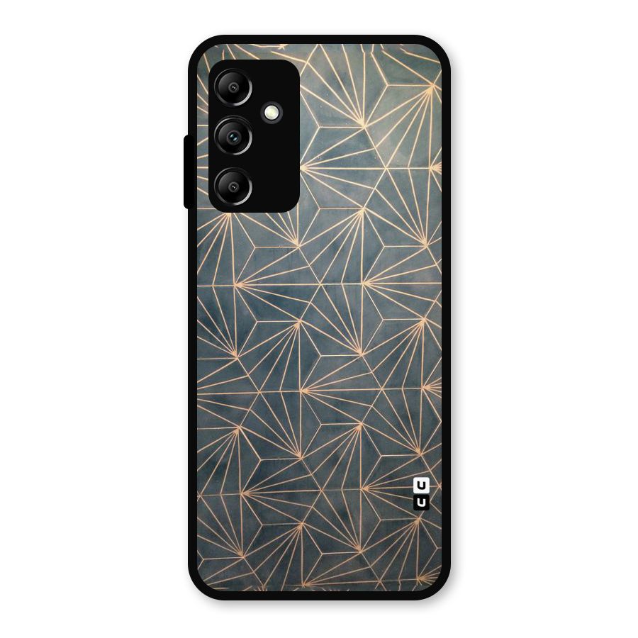 Dotted Lines Pattern Metal Back Case for Galaxy A14 5G