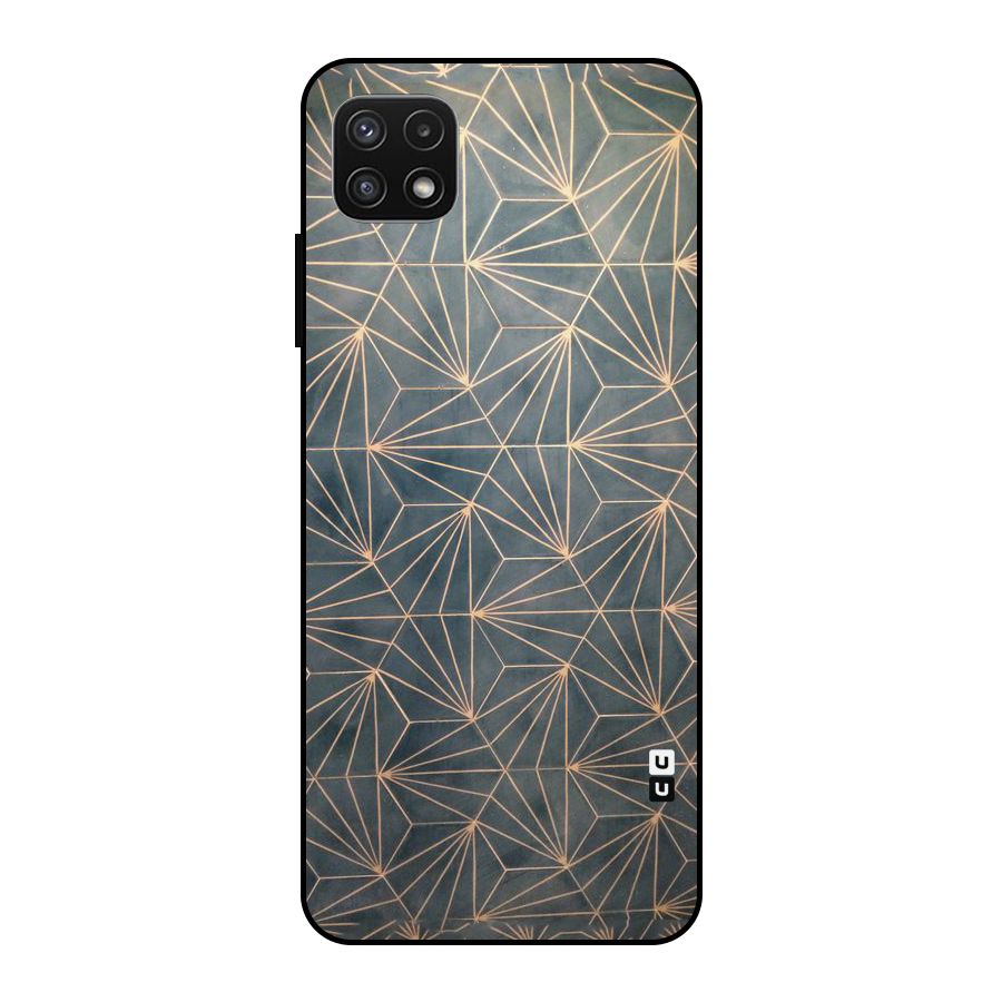 Dotted Lines Pattern Metal Back Case for Galaxy A22 5G