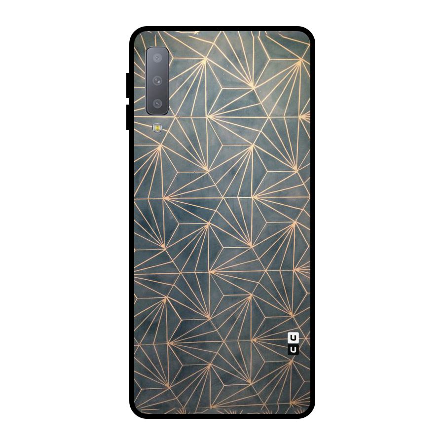 Dotted Lines Pattern Metal Back Case for Galaxy A7 (2018)