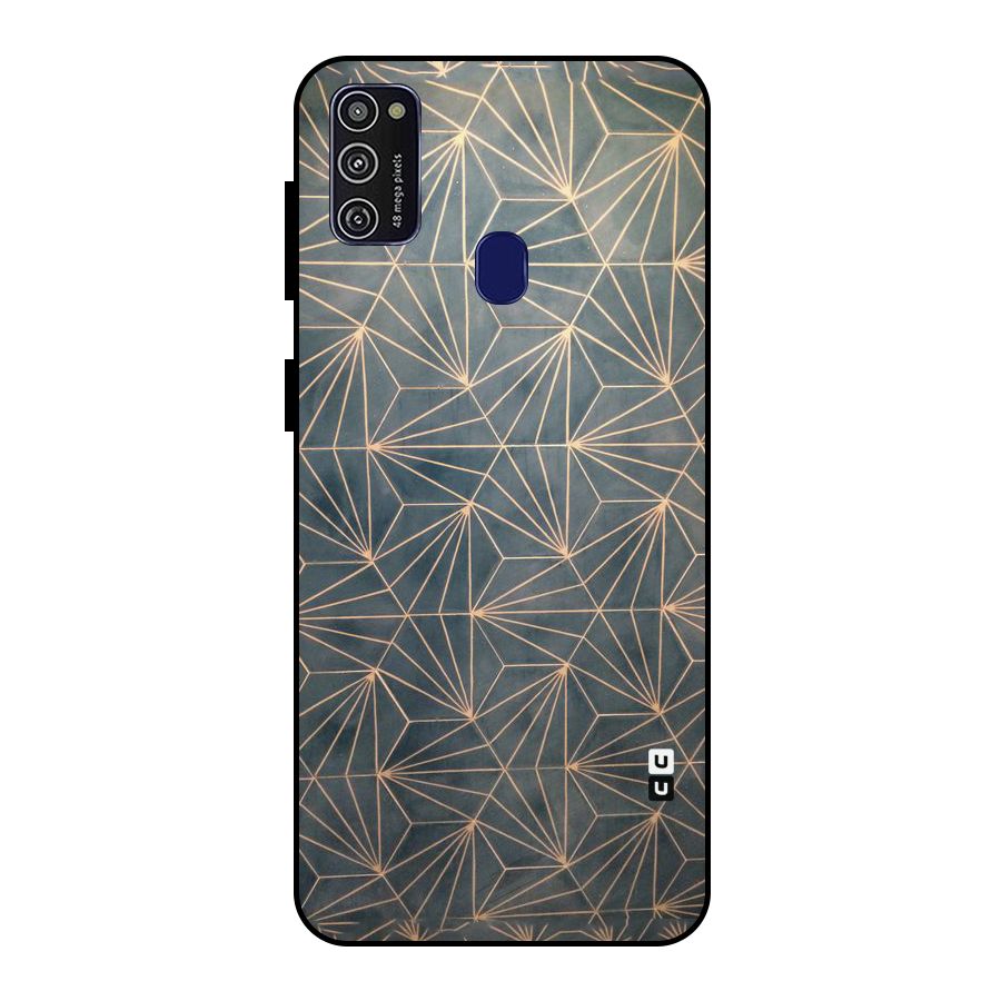 Dotted Lines Pattern Metal Back Case for Galaxy M21