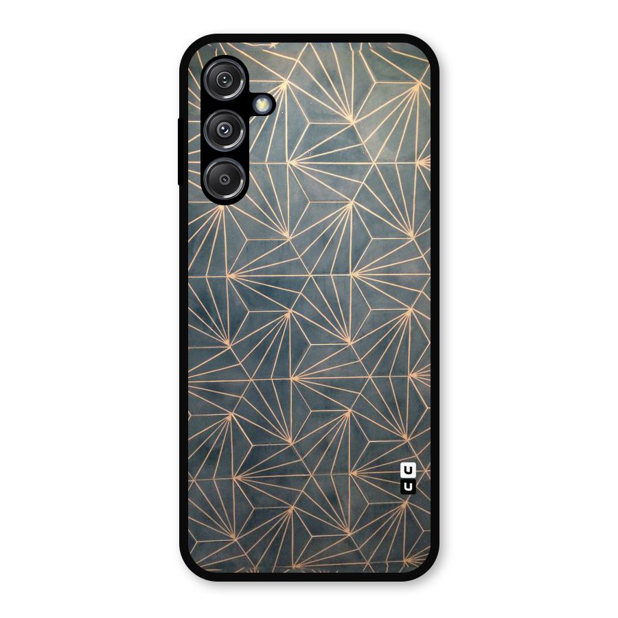 Dotted Lines Pattern Metal Back Case for Galaxy M34 5G