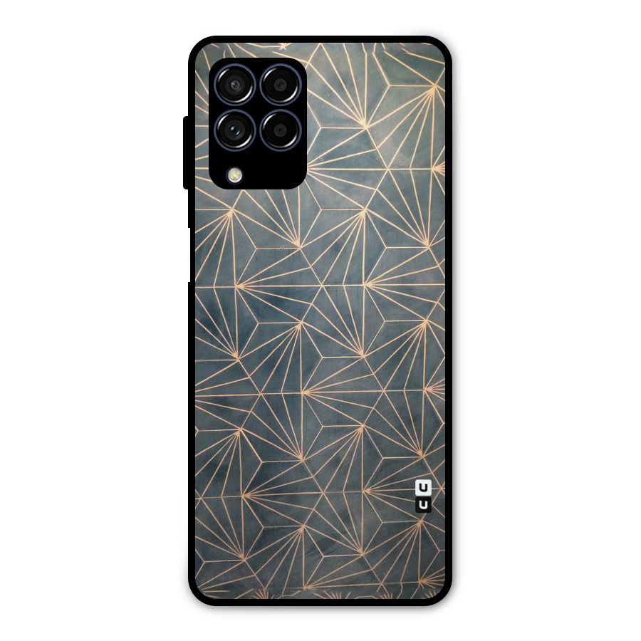 Dotted Lines Pattern Metal Back Case for Galaxy M53 5G