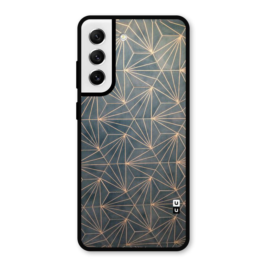 Dotted Lines Pattern Metal Back Case for Galaxy S21 FE 5G