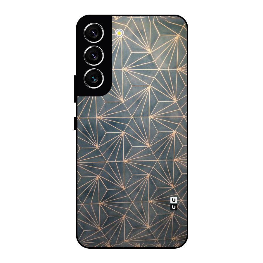 Dotted Lines Pattern Metal Back Case for Galaxy S22 5G