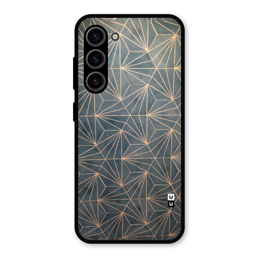 Dotted Lines Pattern Metal Back Case for Galaxy S23