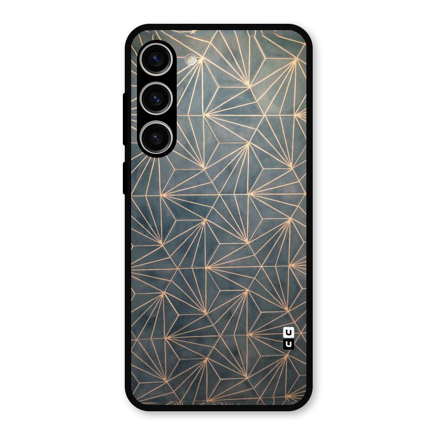Dotted Lines Pattern Metal Back Case for Galaxy S23 Plus