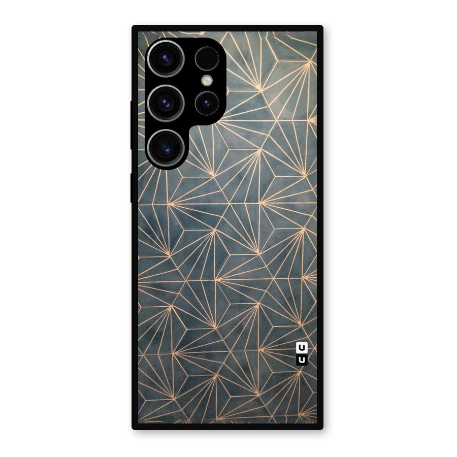 Dotted Lines Pattern Metal Back Case for Galaxy S23 Ultra